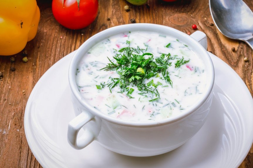 Šalta kefyro sriuba kitaip - su varške ir daržovėmis