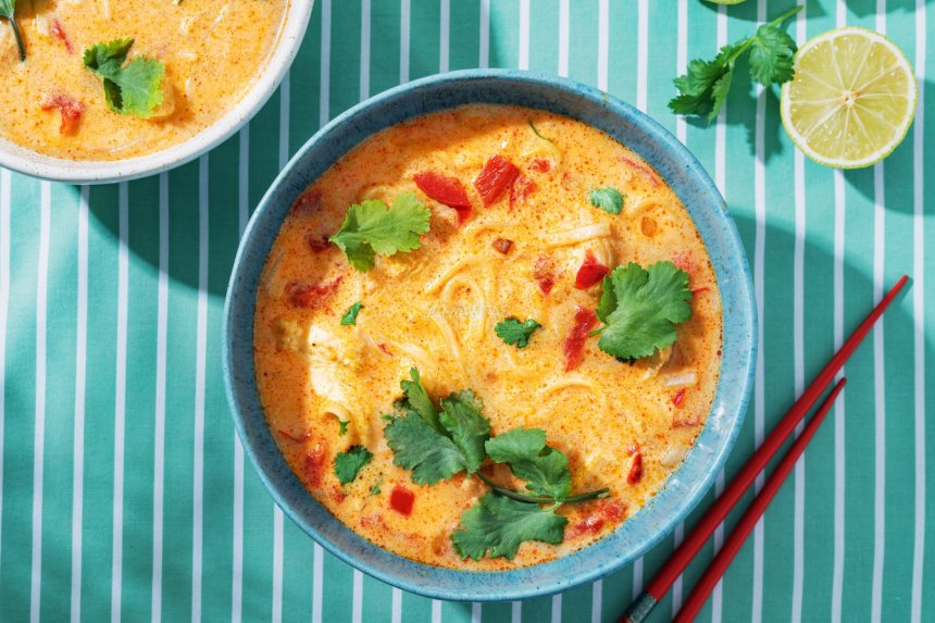 Tailandietiška vištienos ir makaronų sriuba - paruošiama greitai ir paprastai