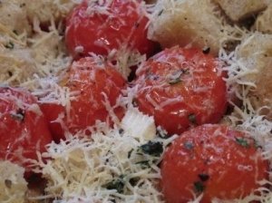 Užkepti pomidorai su duona