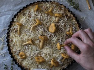 Voveraičių pyragas tarta su sūriu