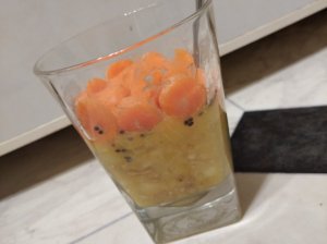 Vaisių ir morkų desertas