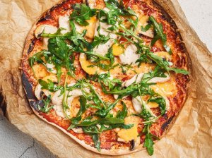 Tortilijos pica su vištiena ir sūriu