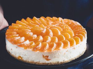 Nekeptas jogurtinis maskarponės tortas su mandarinais