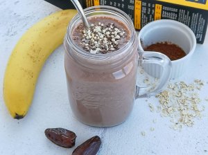 Šokoladinis kefyro kokteilis (be cukraus)