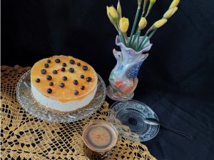 Pasiflorų skonio sūrio tortas