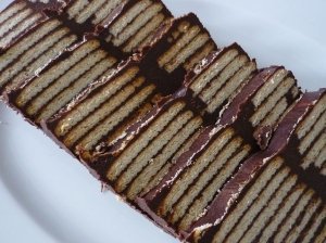 Šokoladinis sausainių pyragas