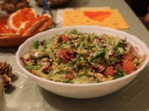 Avokadų ir greipfrutų salotos