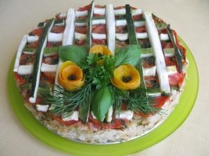 Daržovių tortas su kalakutiena