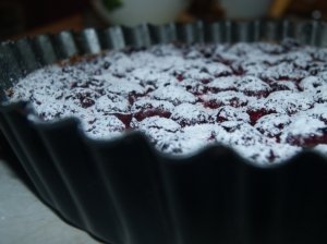 Varškės pyragas su vyšniomis