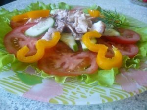 Gaivios salotos su vištiena