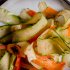Gaivios morkų, agurkų ir cukinijų salotos