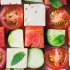 Gaivios agurkų, pomidorų ir arbūzo salotos su feta