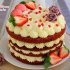 Raudono biskvito tortas su maskarponės kremu