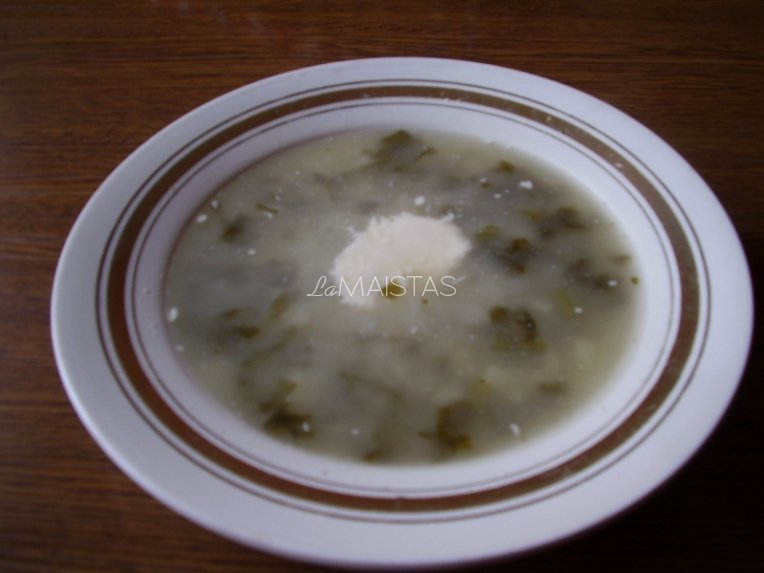 Rūgštynių - špinatų sriuba