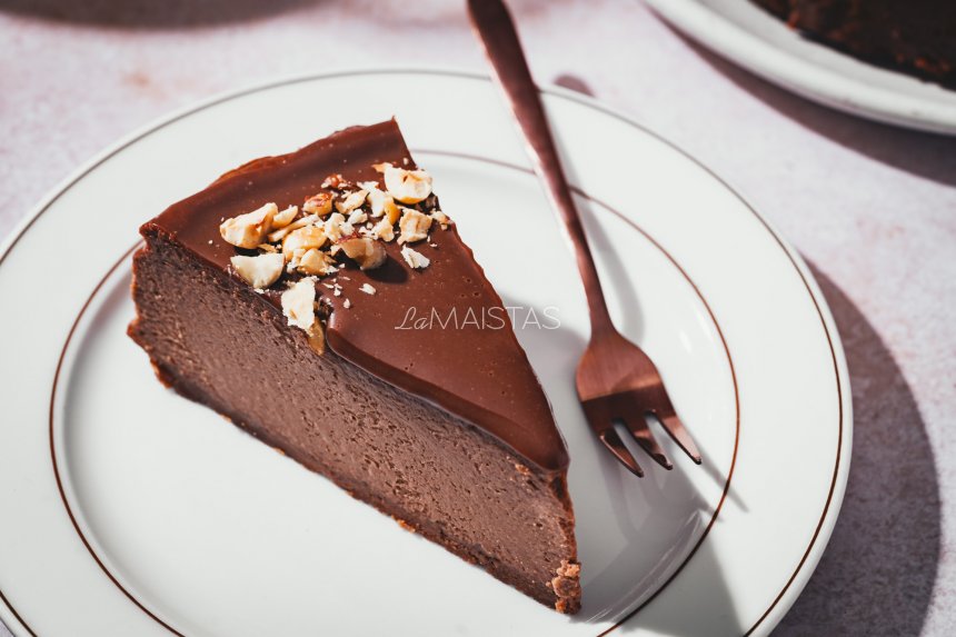 Šokoladinis varškės pyragas su Nutella kremu