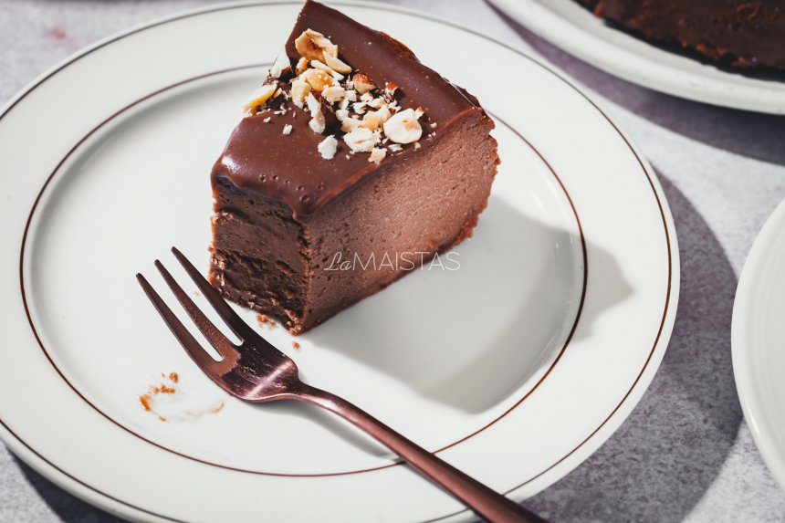 Šokoladinis varškės pyragas su Nutella kremu