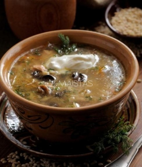 Kopūstų ir grybų sriuba