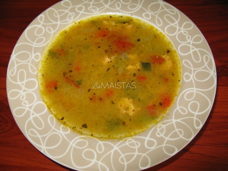 Daržovių sriuba su lašiša