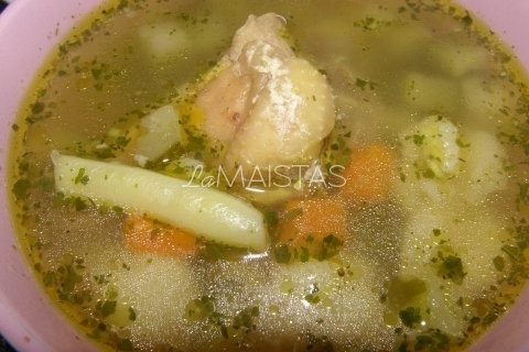  Daržovių sriuba su vištiena