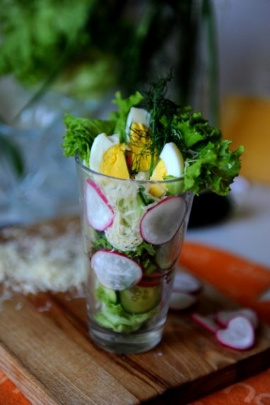 Gaivios salotos su kiaušiniu ir ridikėliais