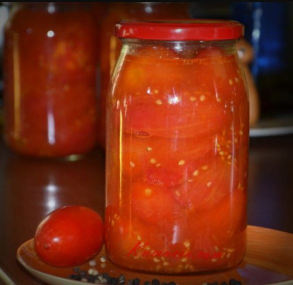 Savo sultyse marinuoti pomidorai be sterilizavimo