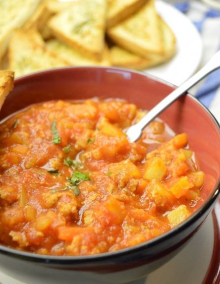 Pomidorinė sriuba su faršu
