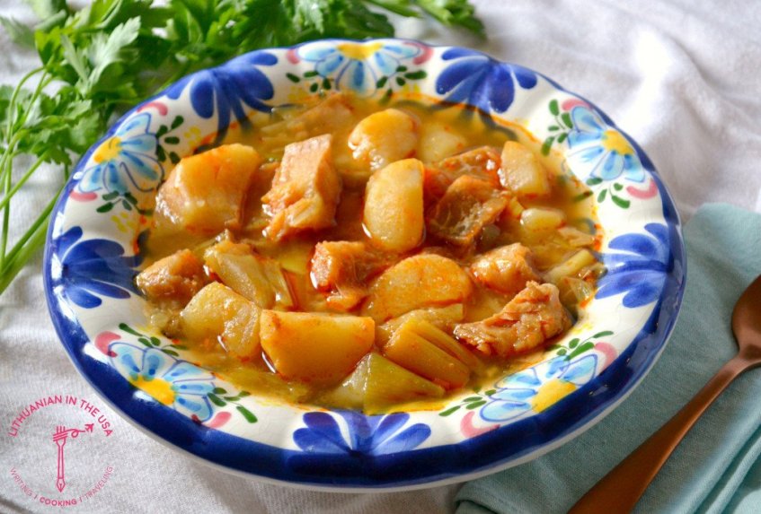 Ispaniška žuvies ir porų sriuba - Porrusalada