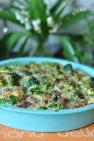 Brokolių ir maltos mėsos pyragas